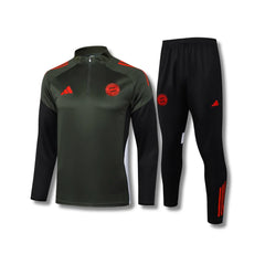 Bayern Red/Olive Tracksuit - front view
