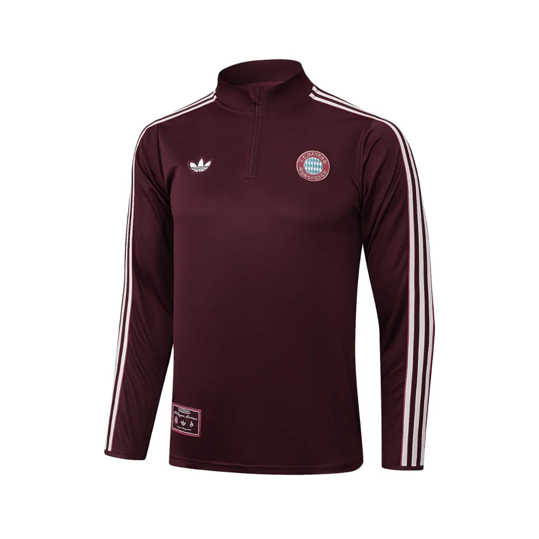 Bayern White/Burgundy Tracksuit - back view