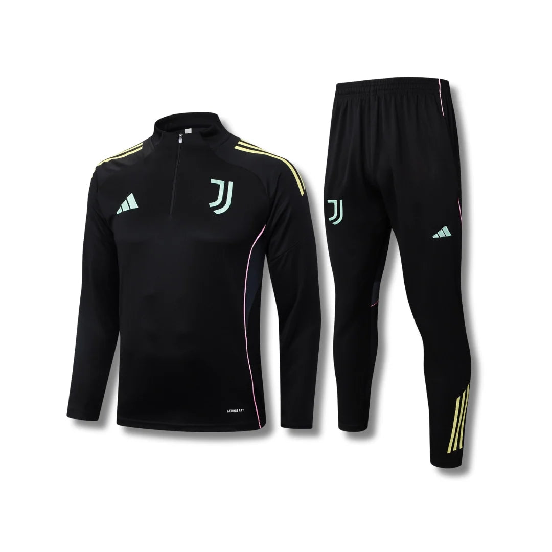 Juventus Black Tracksuit - front view