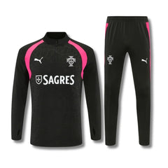 Portugal Black Tracksuit 26/27 - front view