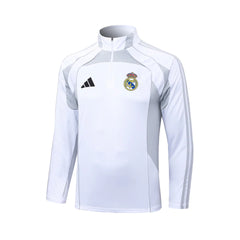 Real Madrid White/Grey Tracksuit - back view