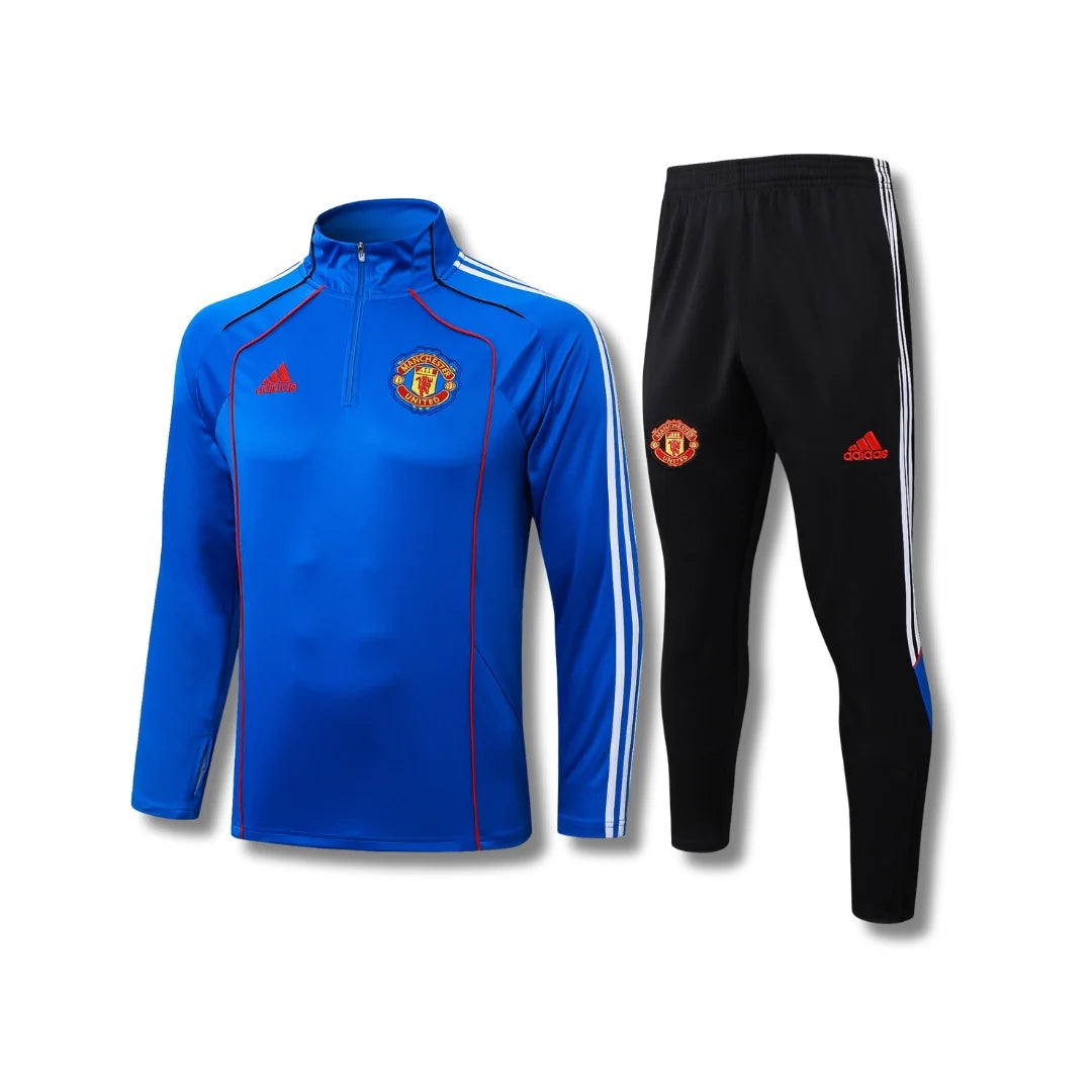 Manchester United Blue Tracksuit - front view