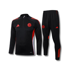 Bayern Black/Red Tracksuit - front view