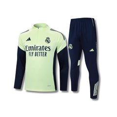 Real Madrid Black/Lime Tracksuit - front view