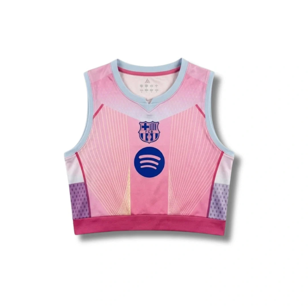 Barcelona Pink Women 2026 Crop Top - Special - front view