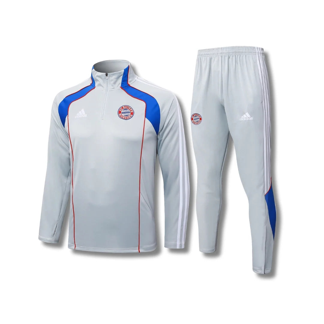Bayern White/Blue Tracksuit - front view