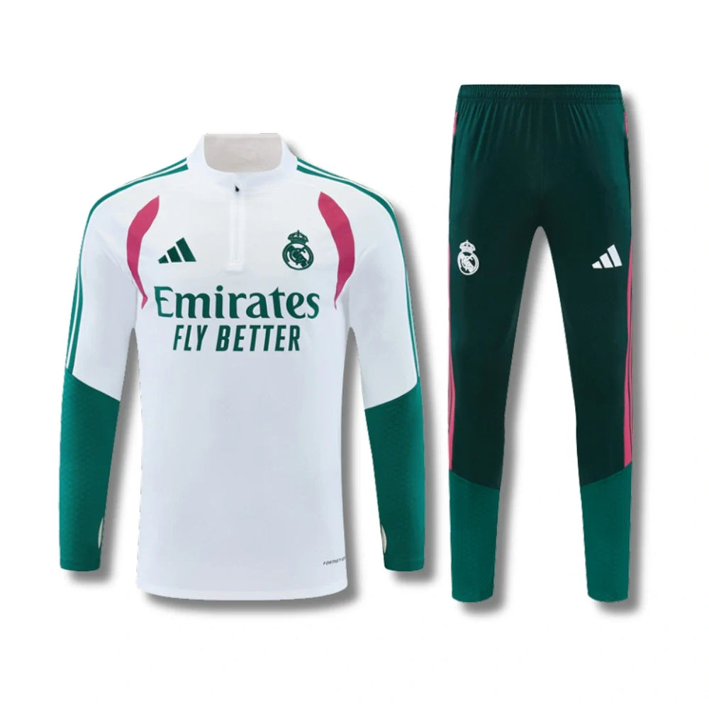Real Madrid White/Olive Tracksuit 26/27