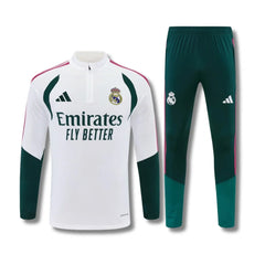 Real Madrid White/Navy Tracksuit 26/27 - front view