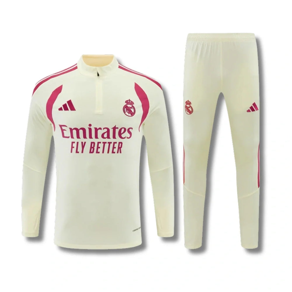 Real Madrid White/Pink Tracksuit 26/27