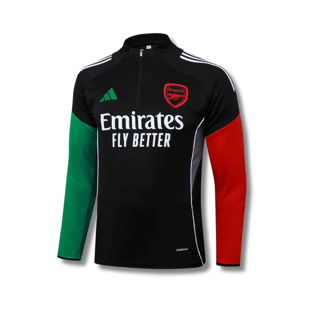 Arsenal Black/Red/Green Tracksuit - back view