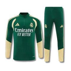 Real Madrid Olive Tracksuit 26/27 - front view
