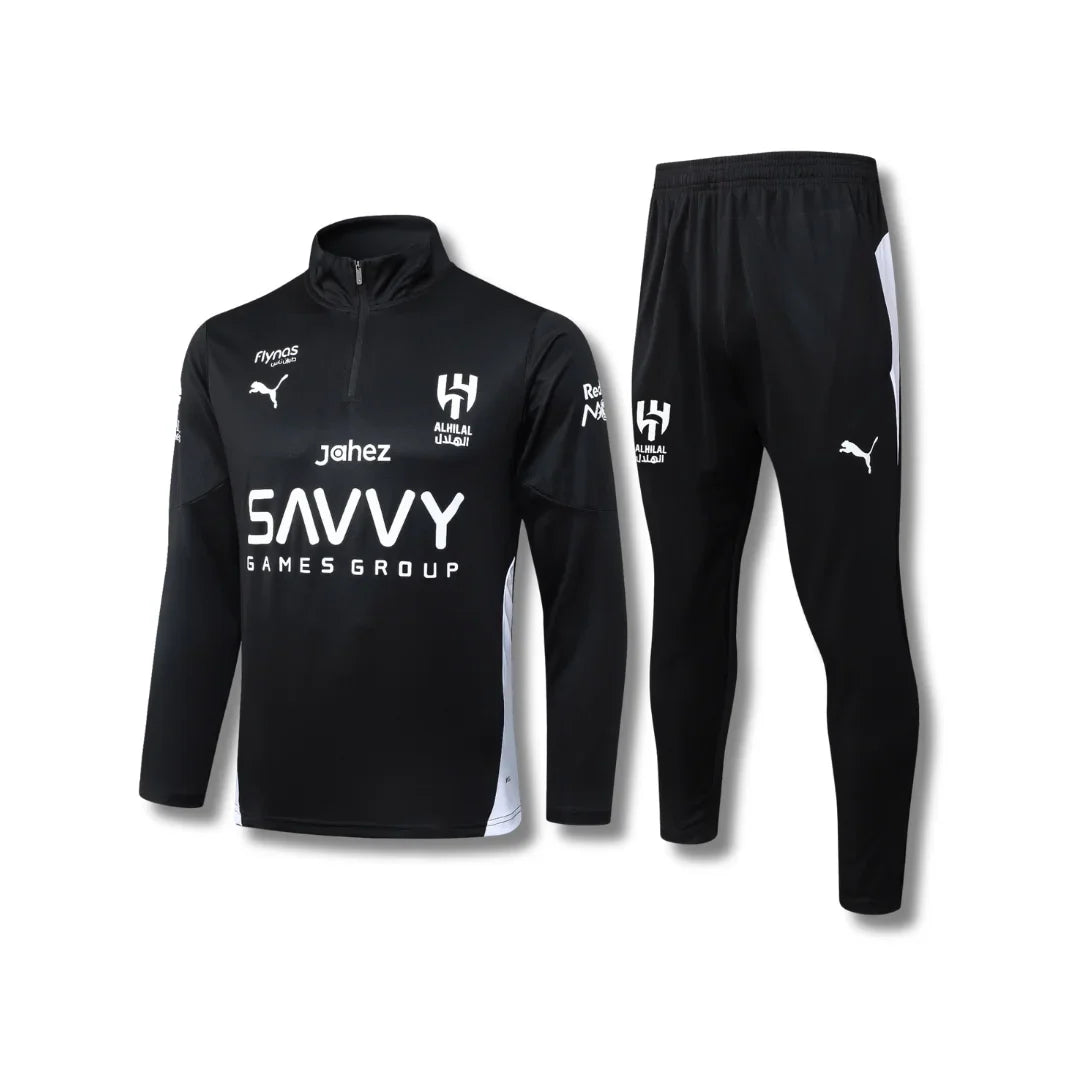 Al Hilal Black Tracksuit - front view