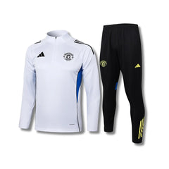 Manchester United White/Blue Tracksuit - front view
