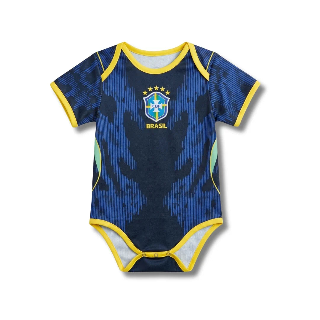 Brazil Black/Blue 2026 - Baby Bodysuit - front view