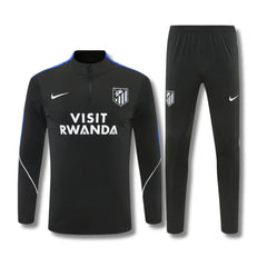 Atletico Madrid Black Tracksuit 26/27 - front view