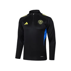 Manchester United Black/Neon Tracksuit - back view