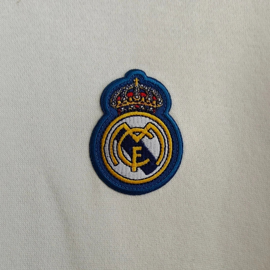 Real Madrid White Hoodie - back view