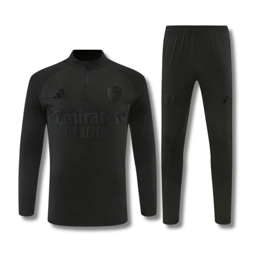 Arsenal Black Tracksuit 26/27 - front view