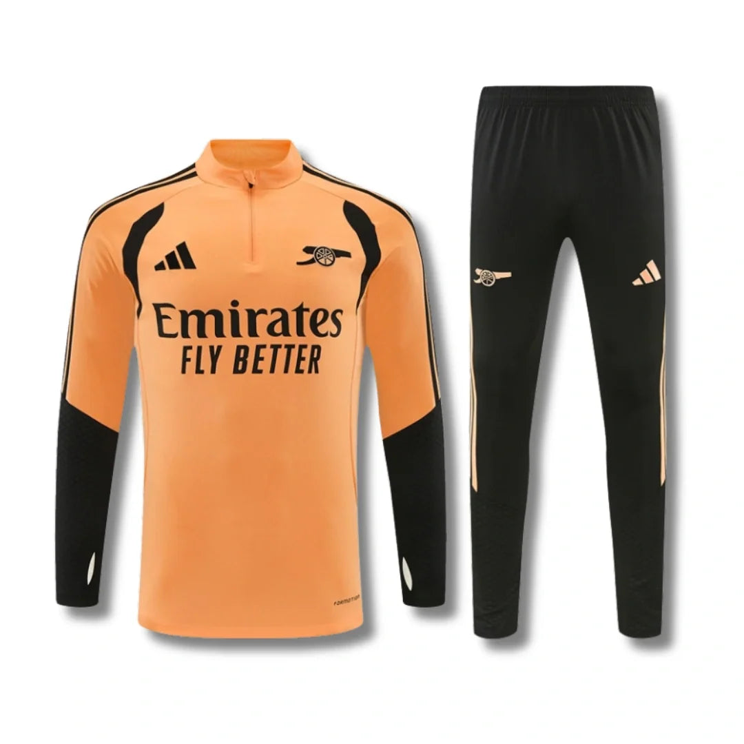 Arsenal Orange Tracksuit 26/27 - front view