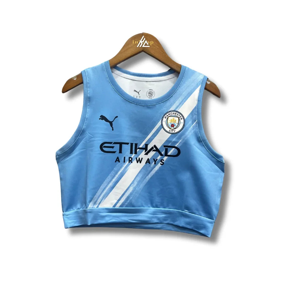 Man City Women 25/26 Crop Top - Home - front view