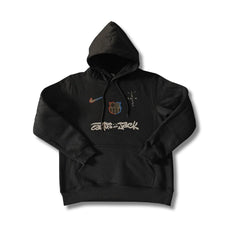 Barcelona x Travis Scott Black Hoodie - front view