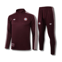 Bayern White/Burgundy Tracksuit - front view