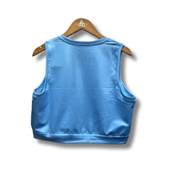 Man City Women 25/26 Crop Top - Home - back view