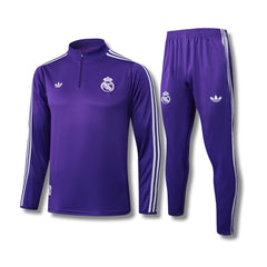 Real Madrid Purple Tracksuit - front view