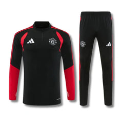 Manchester United Black/Red Tracksuit 26/27 - front view