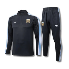 Argentina Black/Blue Tracksuit - front view
