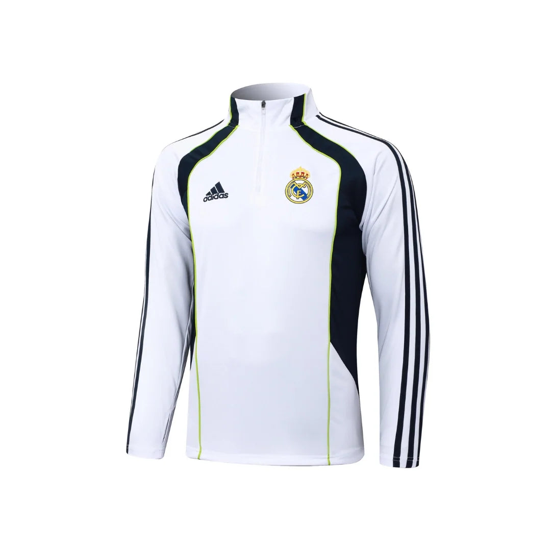Real Madrid White/Black Tracksuit - back view