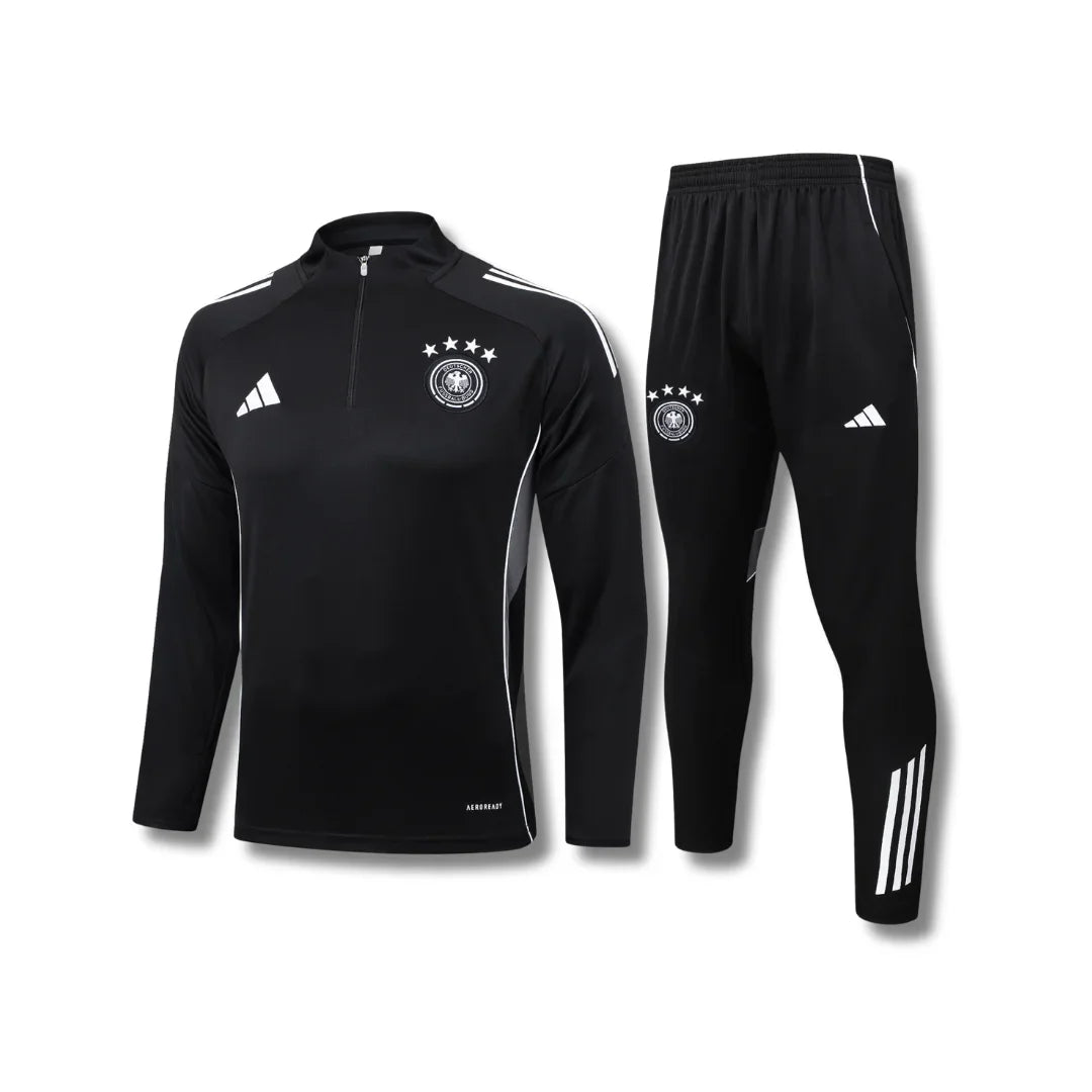 Germany Black Tracksuit - front view