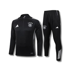 Germany Black Tracksuit - front view