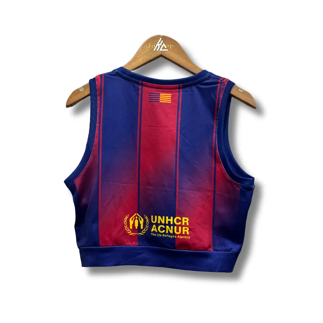 Barcelona Women 25/26 Crop Top - Home - back view