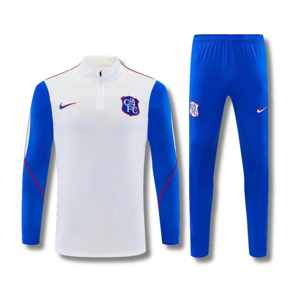 Chelsea White/Blue Tracksuit 26/27