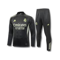 Real Madrid Olive Tracksuit - front view