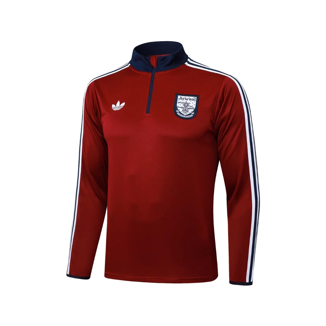 Arsenal Burgundy/White Tracksuit - back view