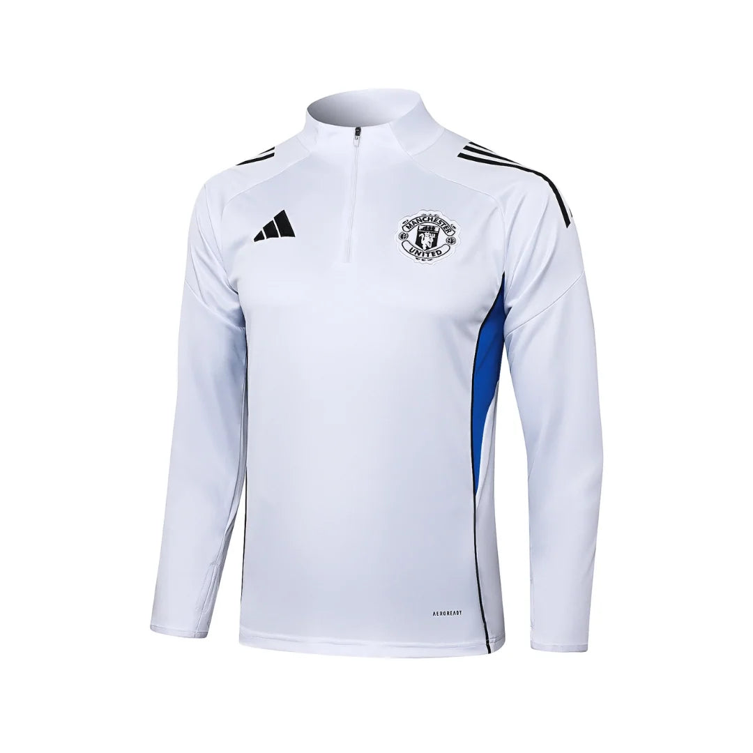 Manchester United White/Blue Tracksuit - back view