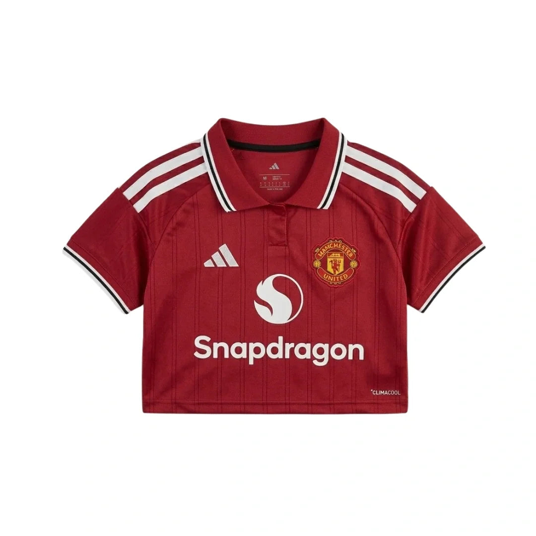 Man United Women 26/27 Crop Top - Home - front view
