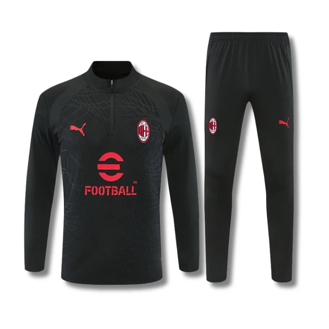 AC Milan Black Tracksuit 26/27 - front view