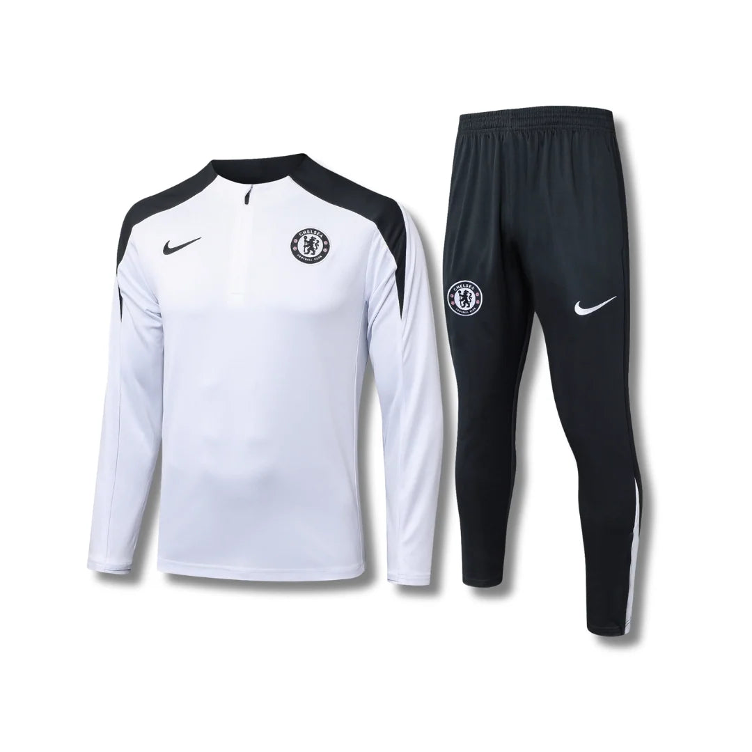 Chelsea White Tracksuit - front view