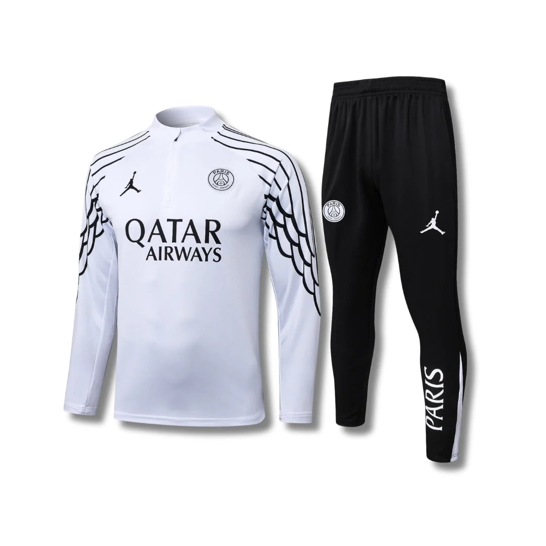 PSG x Jordan Wings White Tracksuit - front view