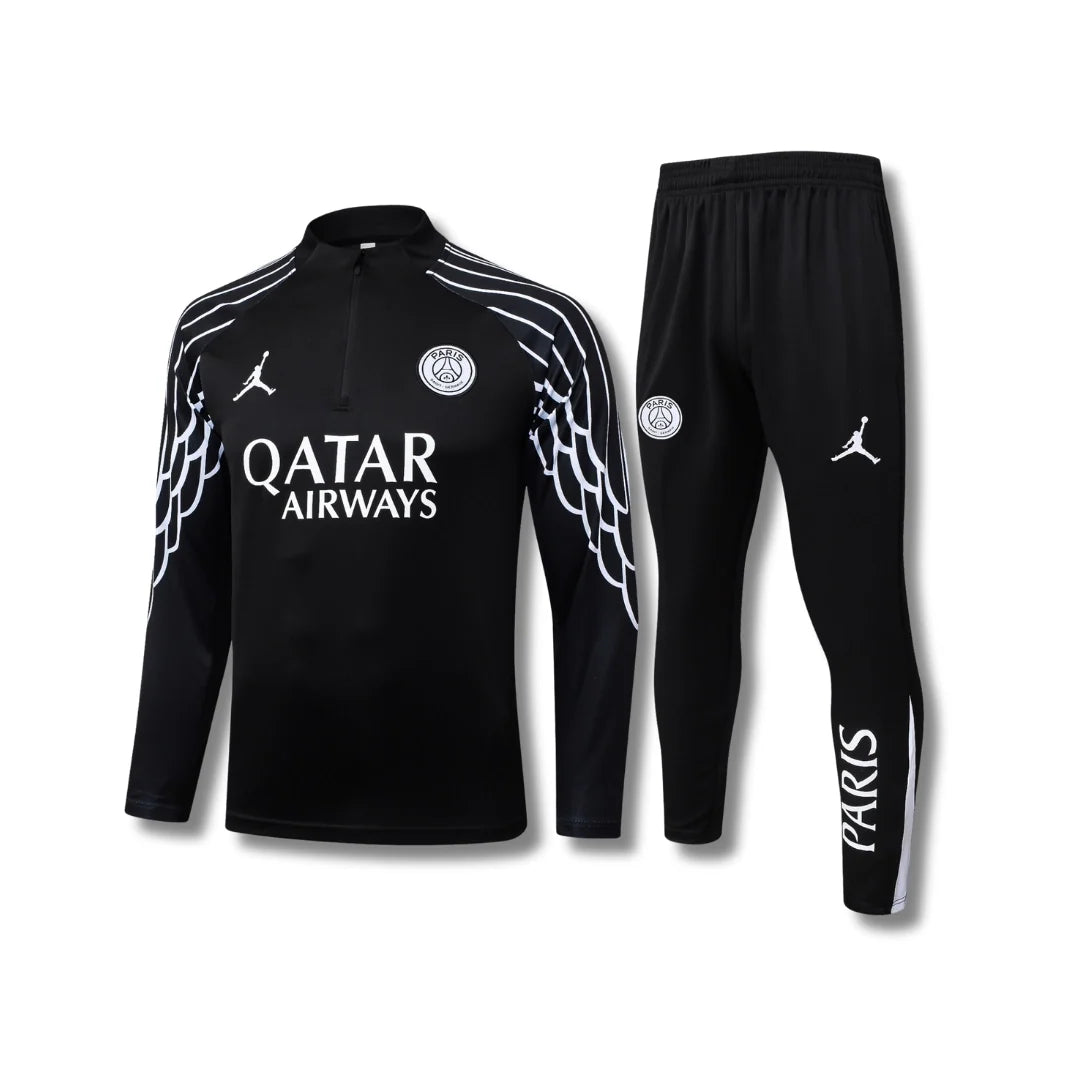 PSG x Jordan Wings Black Tracksuit - front view