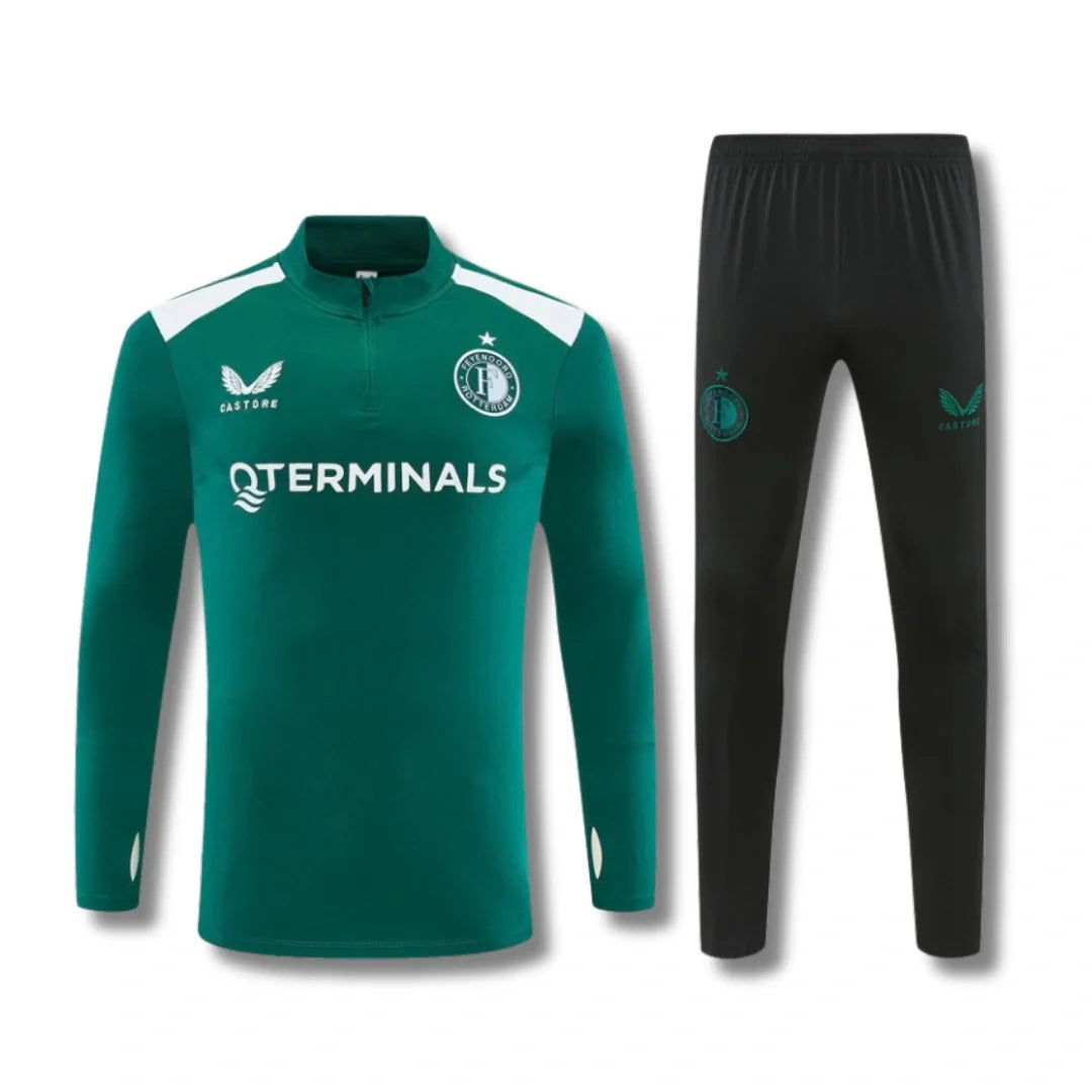 Feyenoord Green Tracksuit 26/27 - front view