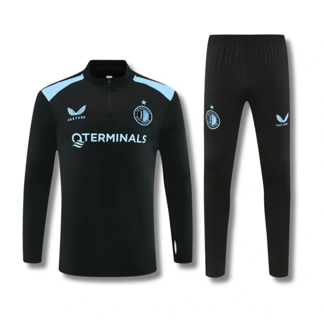 Feyenoord Black Tracksuit 26/27 - front view
