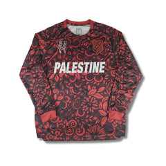 Palestine Red Floral Long Sleeve - Exclusive (English) - front view