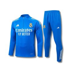 Real Madrid Blue/White Tracksuit - front view