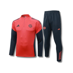Bayern Red/Black Tracksuit - front view