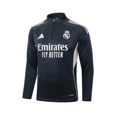 Real Madrid Black/White Tracksuit - back view