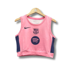 Barcelona Pink Women 25/26 Crop Top - Special - front view